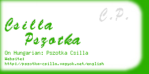 csilla pszotka business card